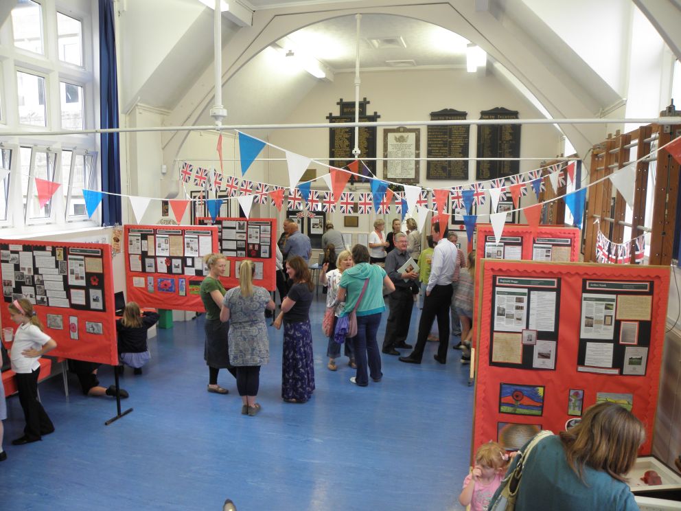 Blue Hall set up for exhibition