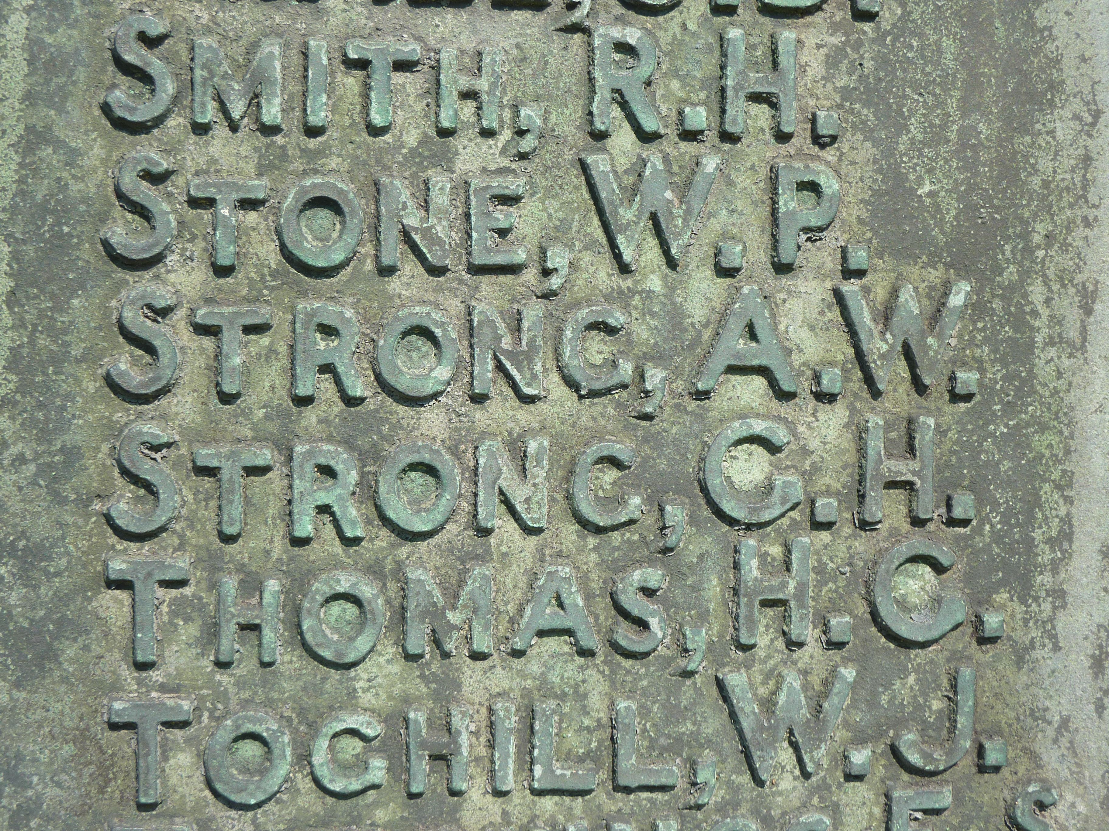 Strong brothers on Larkhall memorial