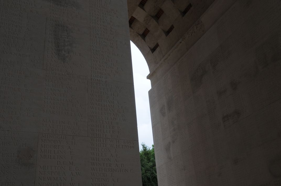 Ware on Thiepval Memorial